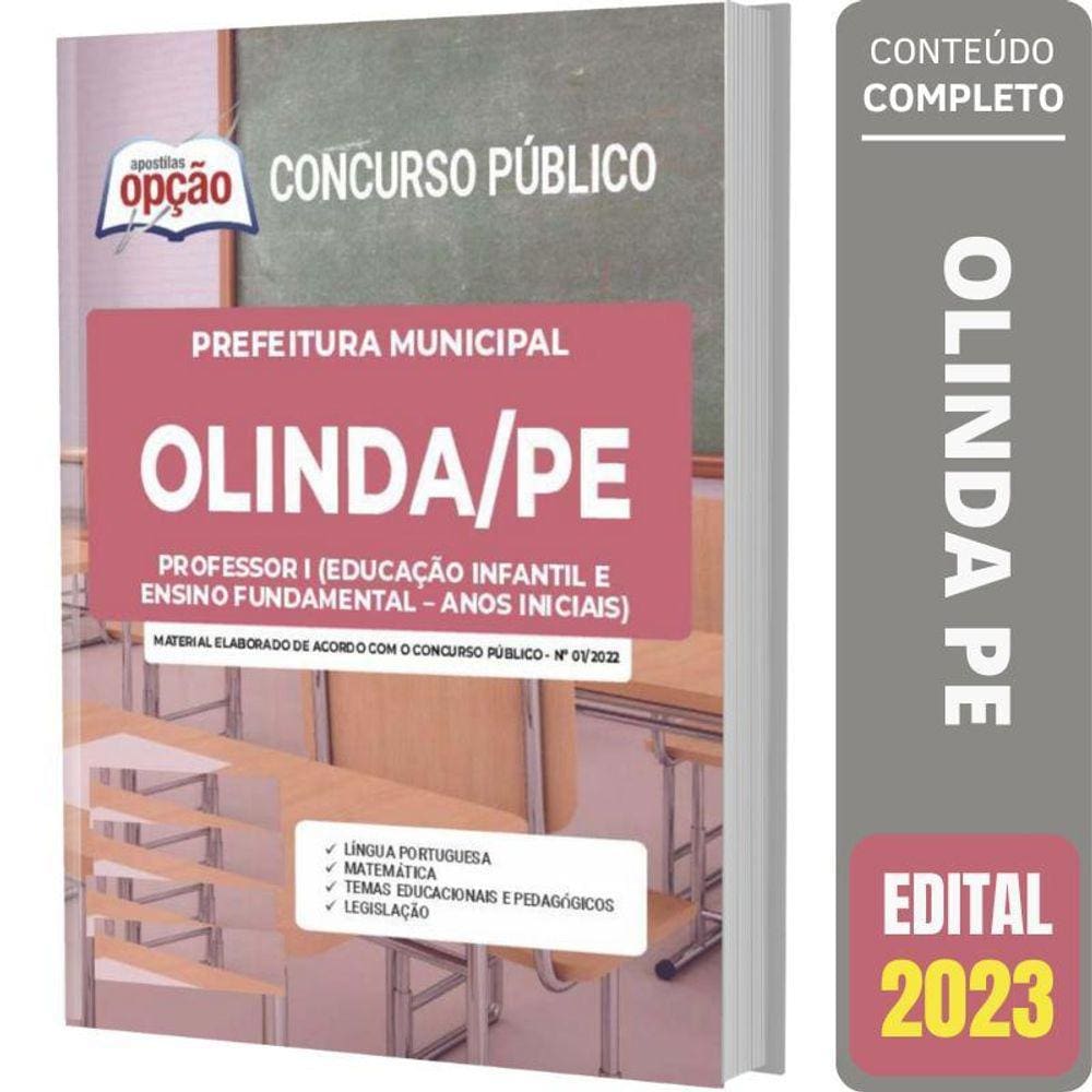 Apostila Olinda Pe - Professor I  Educação Infantil