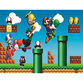 Fundo Fotográfico Em Tecido Super Mario Bross 2,80X1,50