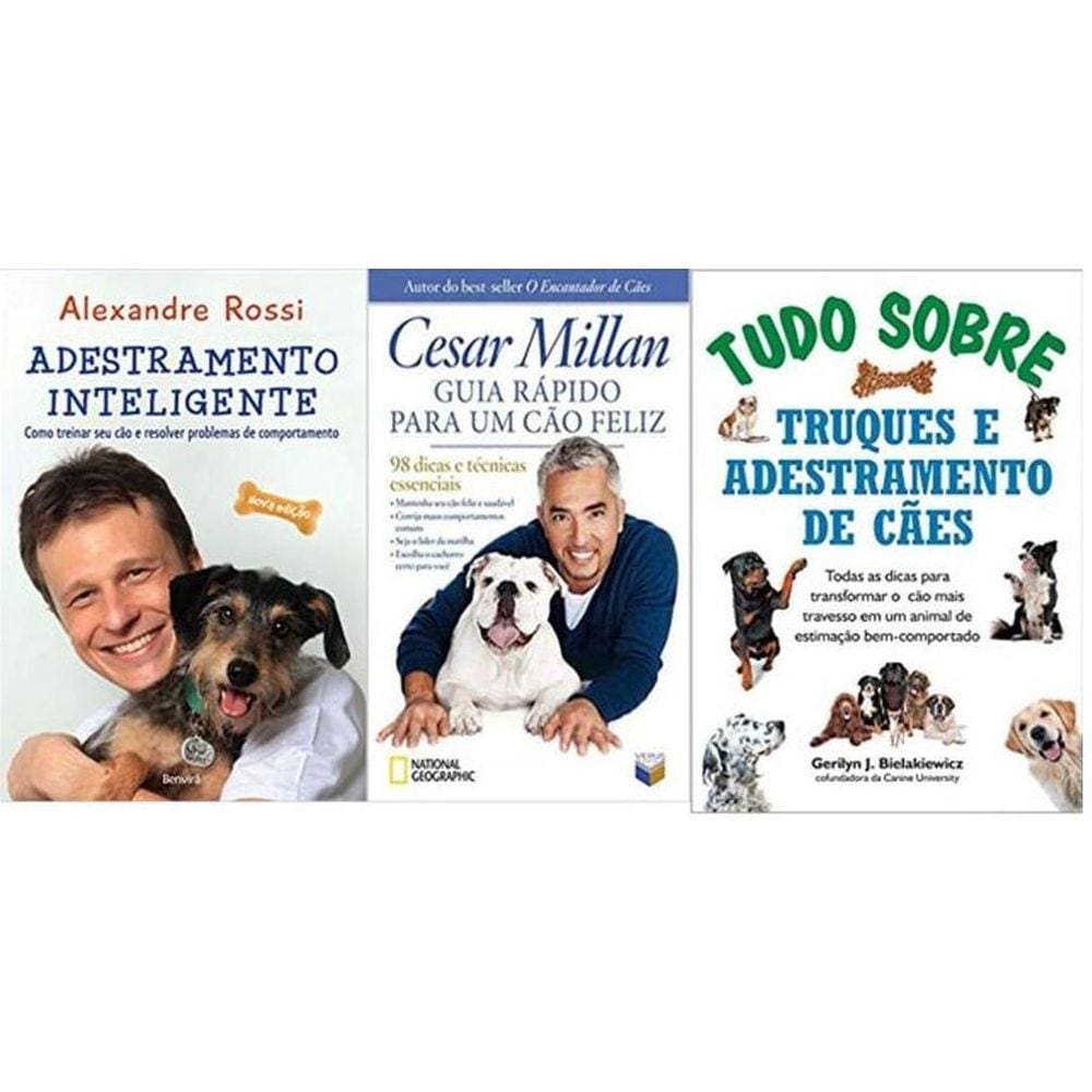 Kit 3 Livro Adestramento Inteligente + Guia Cão Feliz
