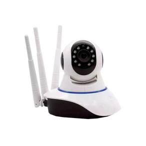 Câmera Sem Fio 360 Wifi P2P Hd 720P 3 Antenas Cartão Memória