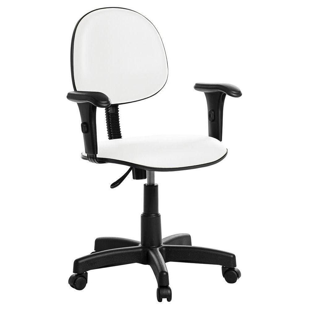 Cadeira De Escritório Executiva Com Braço Rce Branco