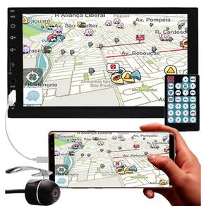 Multimídia H-Tech 2 Din Ht-3100 7 Pol Espelhamento Bt Câmera