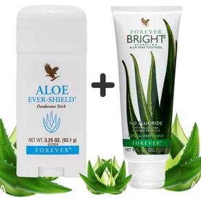 Desodorante Sem Alumínio + Gel Dental Sem Flúor De Aloe Vera