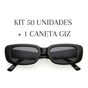 Kit 50 Óculos De Sol Retrô + 1 Canetas Giz Formatura Festa