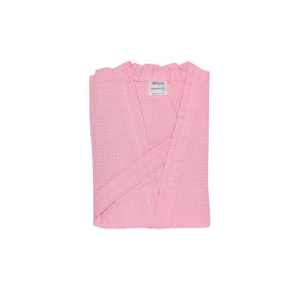 Roupão Piquê 100% Algodão Briza Rosa 5008 Tam Gg