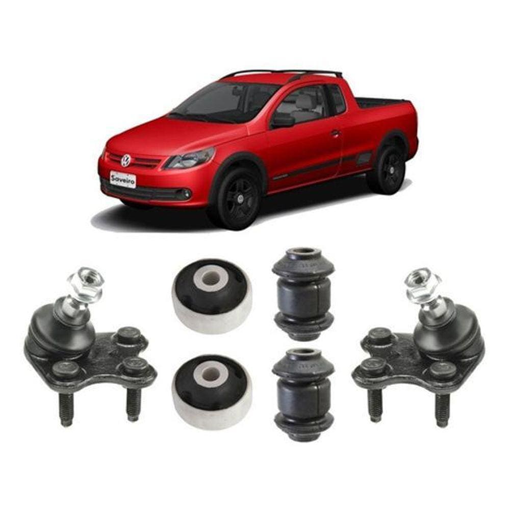 Kit Pivô + Bucha Suspensão Dianteira Saveiro 2011 2012 2013