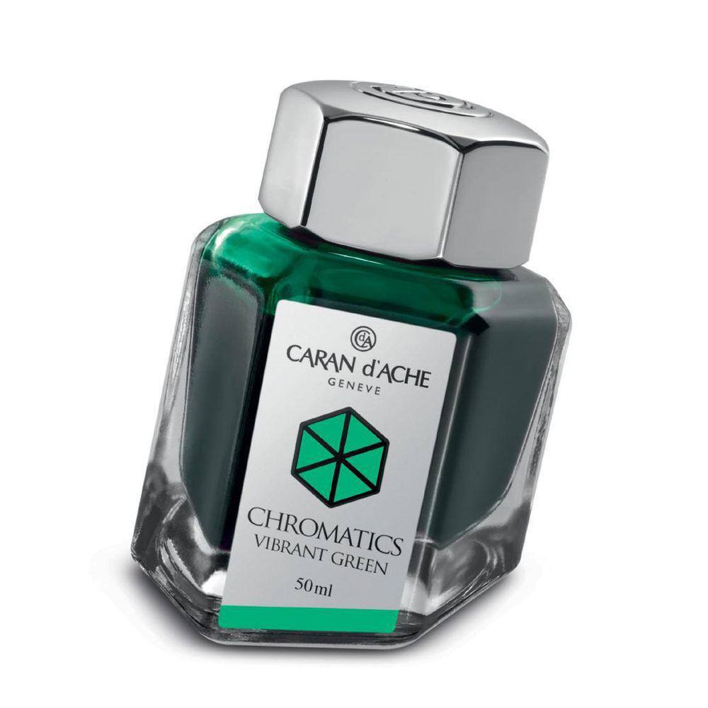 Tinta Caneta Tinteiro Caran D`Ache Vibrant Green 50Ml