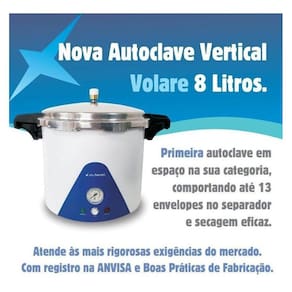 Autoclave Manicure Podologia 8 Litros Anvisa 220V Volare Med