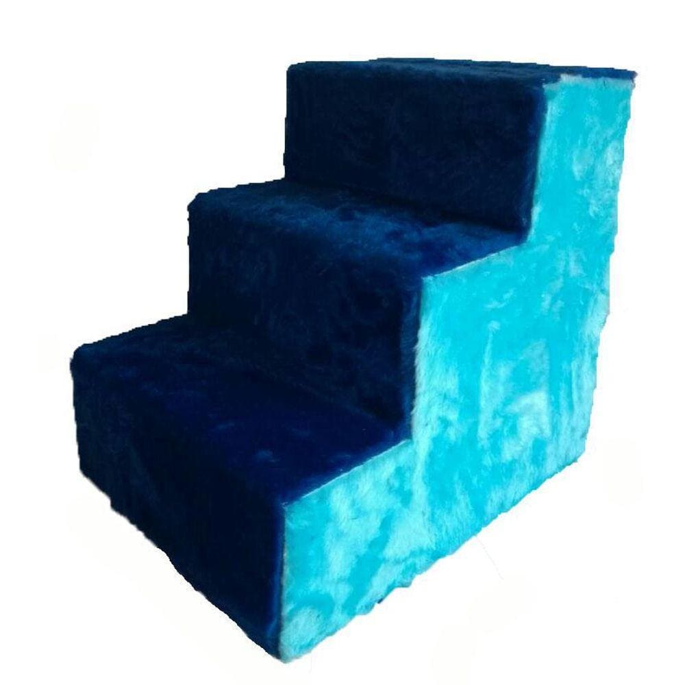 Escada Para Cães Azul Royal Com Azul Bebê