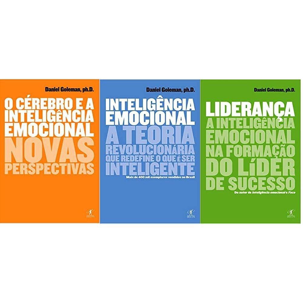 Kit 3 Livros Daniel Goleman O Cérebro E A Inteligência