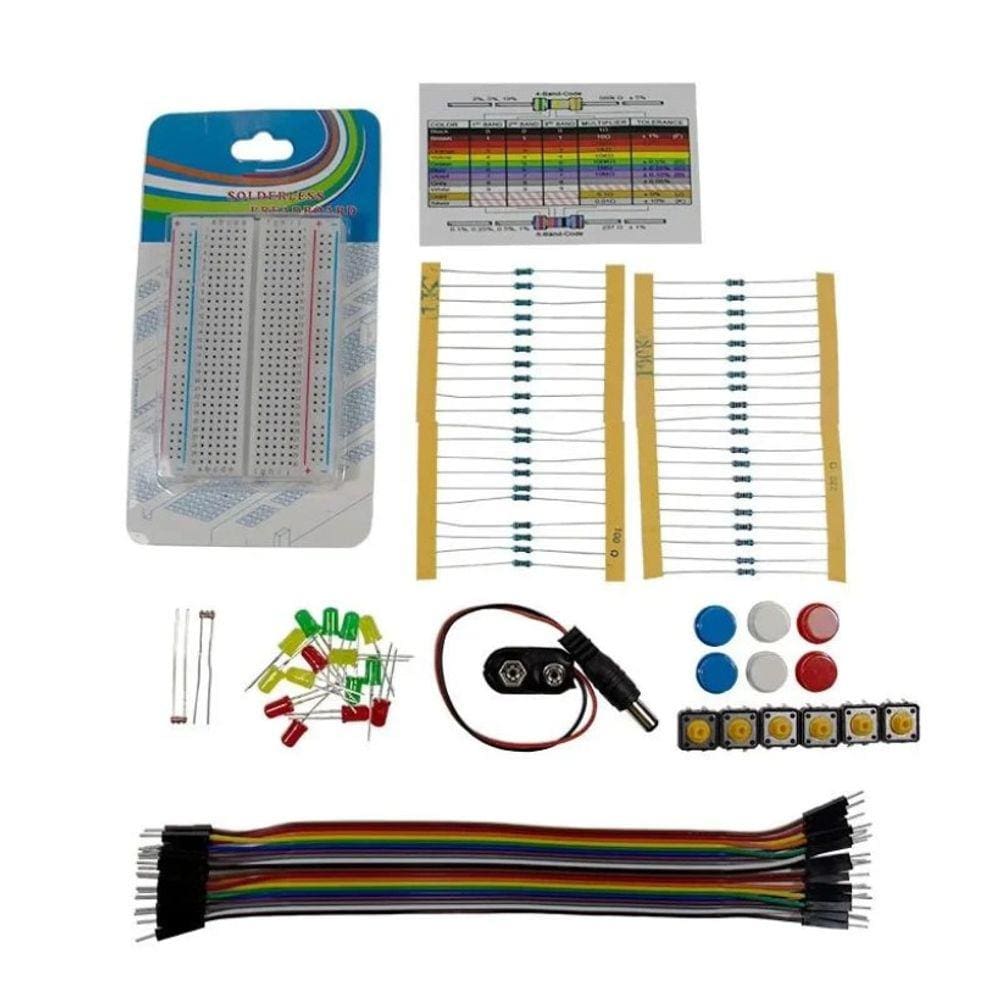 Kit Componentes E Acessorios Fk1 Para Arduino - Rpi