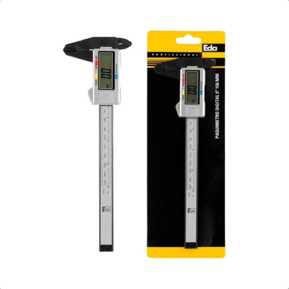 Paquímetro Digital 150Mm 6 Polegadas Fibra De Carbono Eda
