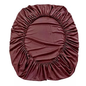 Lençol Cama Queen 40Cm Altura Tecido Marsala 260 Fios