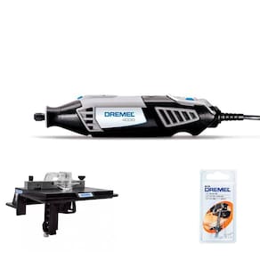 Kit Micro Retifica Dremel 4000 220V + Suporte Tupia De Mesa 231 + Fresa 618 Para Chanfrar 1/2