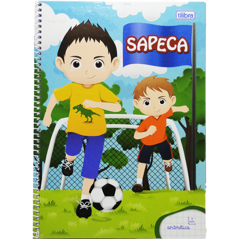 Caderno Universitário Espiral Capa Dura Aritmética 7X7mm Sapeca 96 Folhas Tilibra