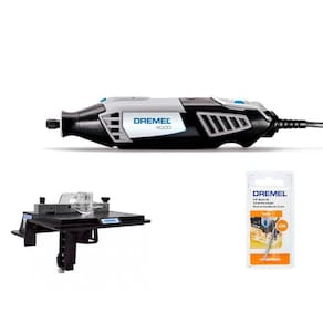 Kit Micro Retifica Dremel 4000 220V + Tupia De Mesa 231 + Fresa 650 Para Chanfrar 1/8
