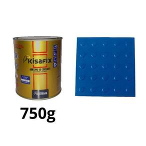 10 Pisos Tátil Alerta Azul Pvc 25X25 + 1 Cola 750G
