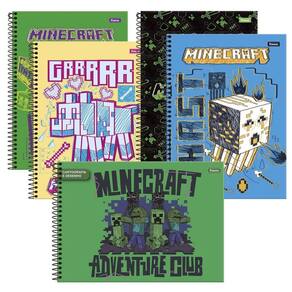 Caderno Cartografia Desenho Minecraft 80 folhas - Foroni