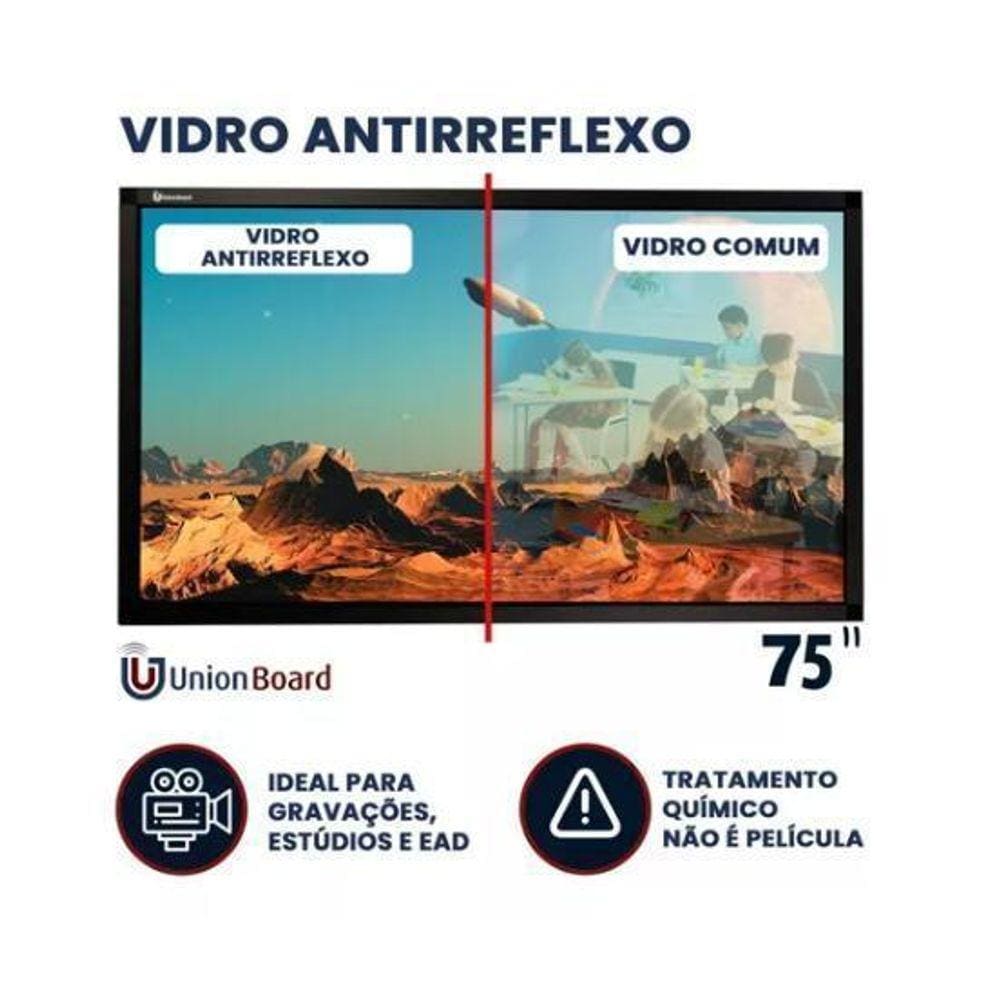 Moldura/Lousa Interativa Touch Antireflexo Unionboard 75