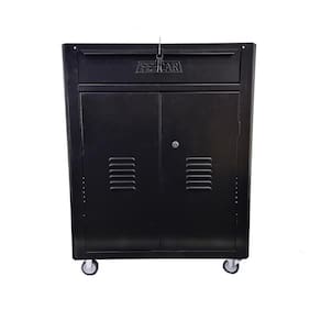 Carrinho De Ferramentas Com 01 Gaveta C-07 Todo Preto Fercar