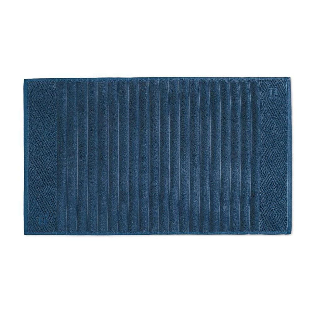 Toalha De Piso 48X80Cm Azul Adriático Trussardi - Ondulato