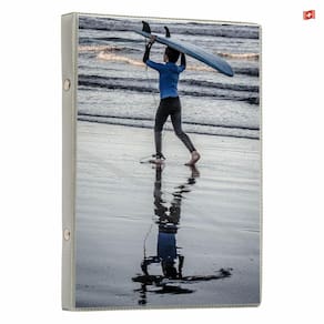 Album De Fotos 15X21/60 Prata-Escovado Lembranças Com Visor