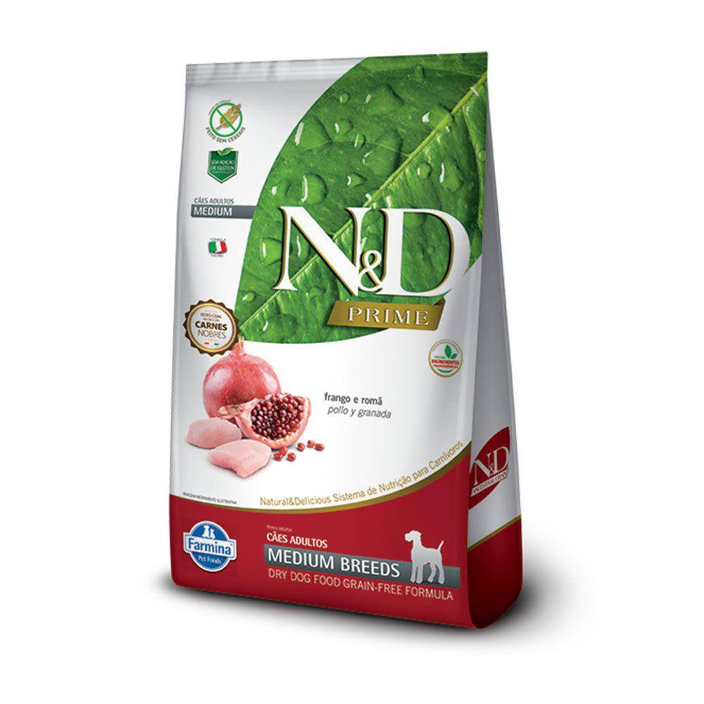 Ração N&D Prime Cães Adultos Frango Raças Médias 10,1kg
