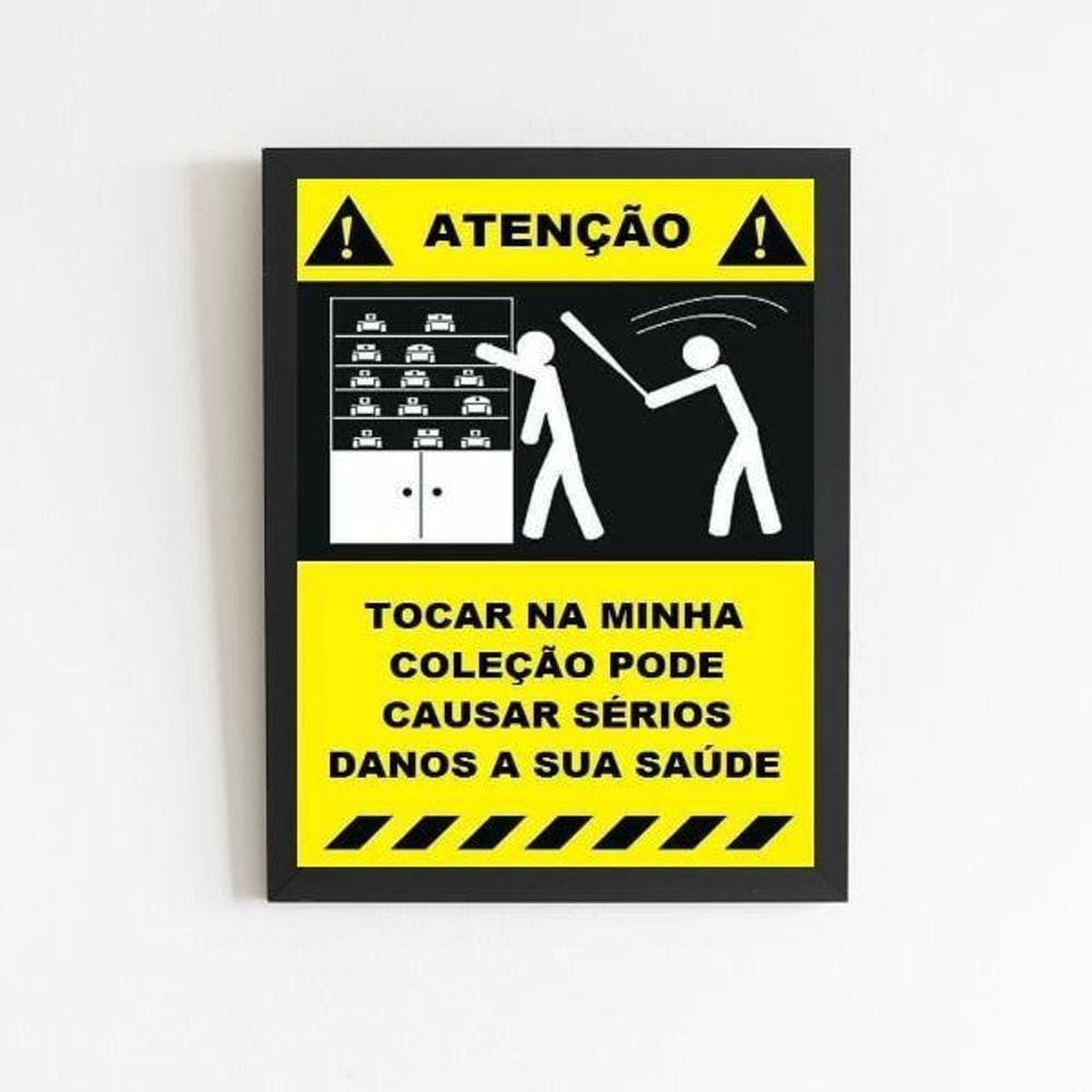 Quadro Placa Não Toque Na Coleção 45X34Cm - Com Vidro