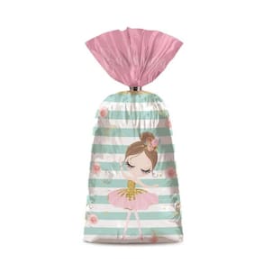 Sacola Surpresa Bailarina 15cm x 29cm - 08 Unidades
