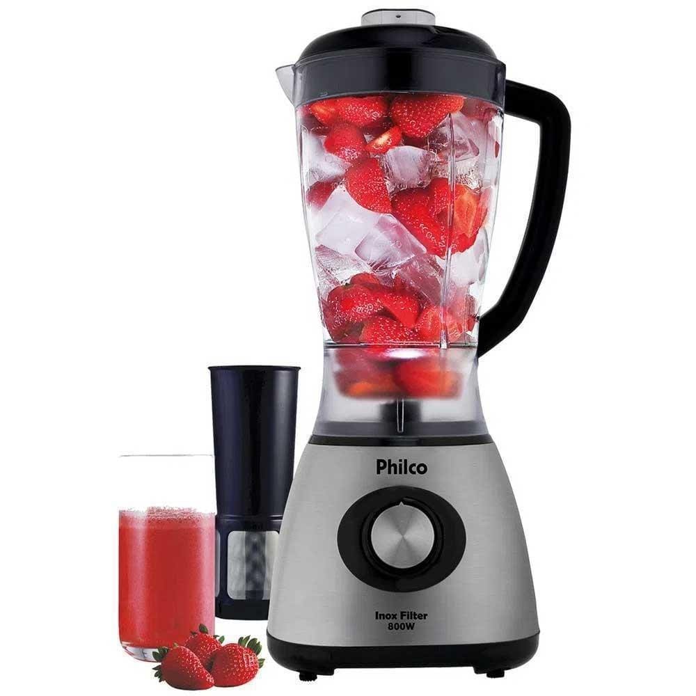 Liquidificador Philco 2,4 Litros 900W Inox Filter Preto 220V