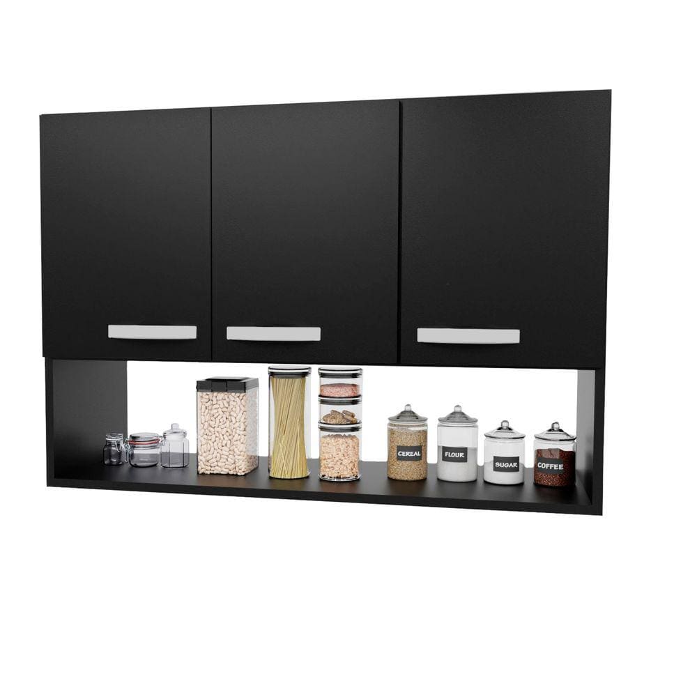Armário Aéreo Suspenso Multiuso 3p Modular 89x62cm Netmobil