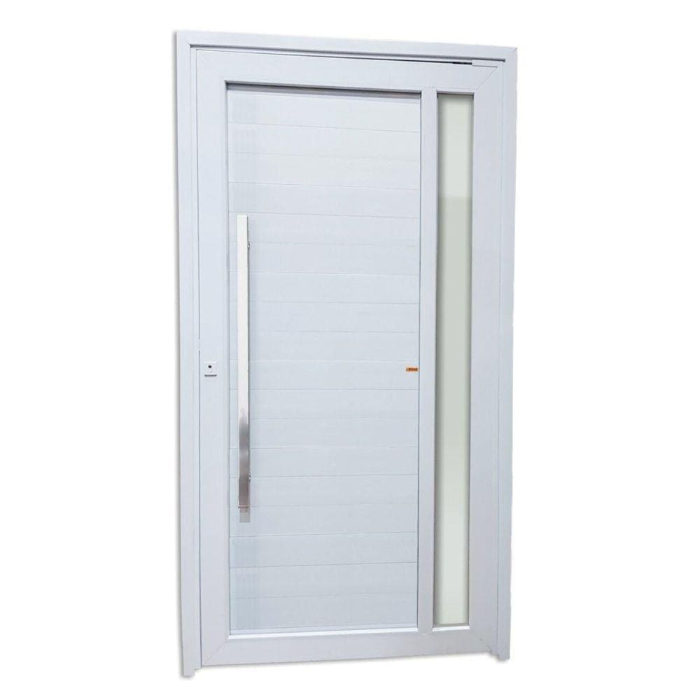 Porta de PVC Pivotante 216x100cm Visione Tecplus100 Brimak Branco