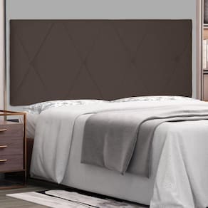 Cabeceira Suspensa Casal 140cm Suede Aquilla Spezzia Café