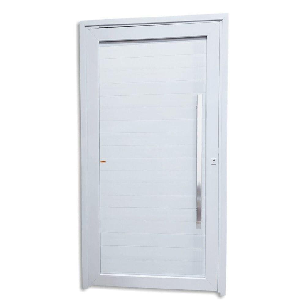 Porta de PVC Pivotante Lambri 216x100cm Tecplus100 Brimak Branco