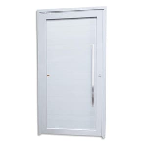 Porta de PVC Pivotante Lambri 216x100cm Tecplus100 Brimak Branco