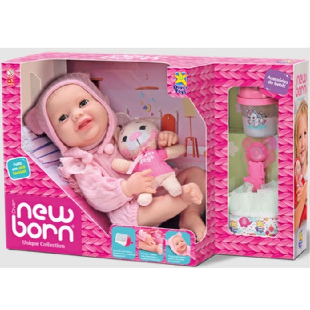 Boneca Reborn ABRE Fecha os OLHOS com Ursinho Diver NEW BORN
