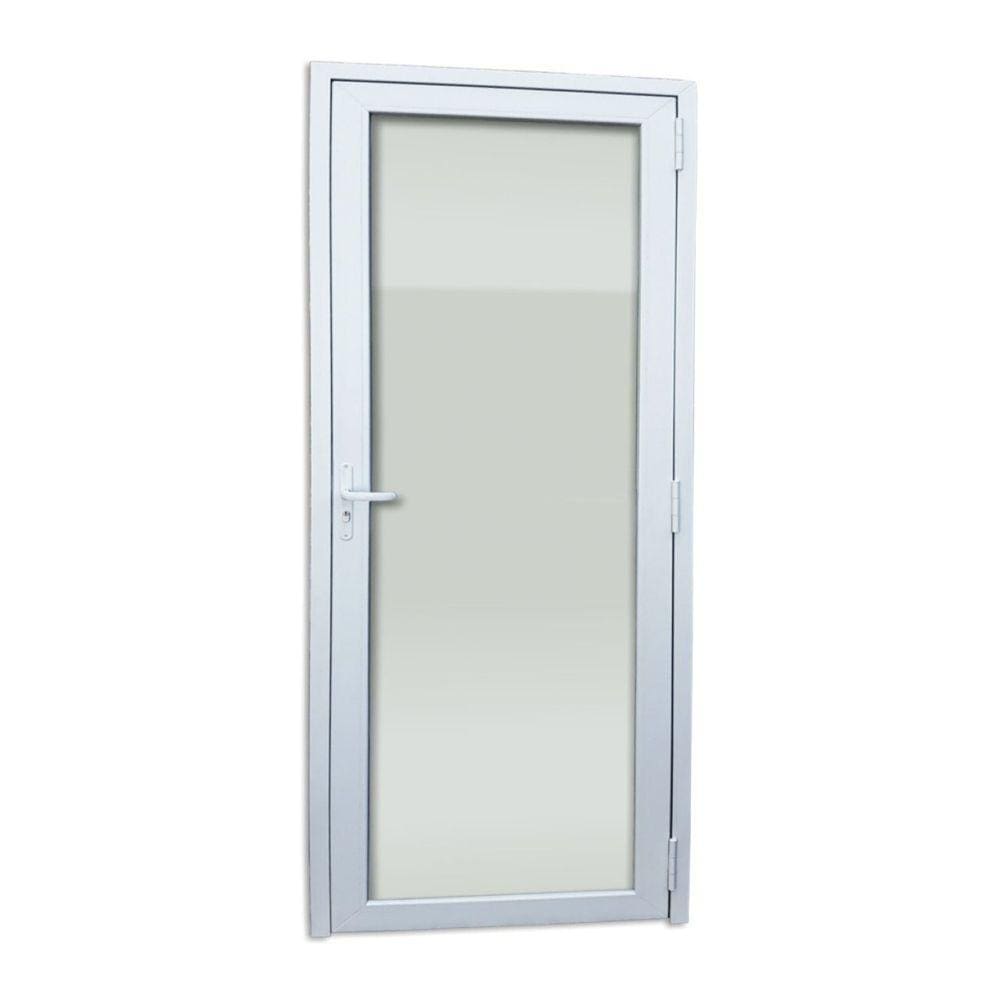 Porta de PVC 216x70cm Com 1 vidro Temperado ITEC Brimak Branco