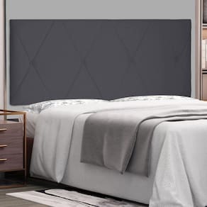 Cabeceira Suspensa Queen 160cm Suede Esmeralda Spezzia Cinza