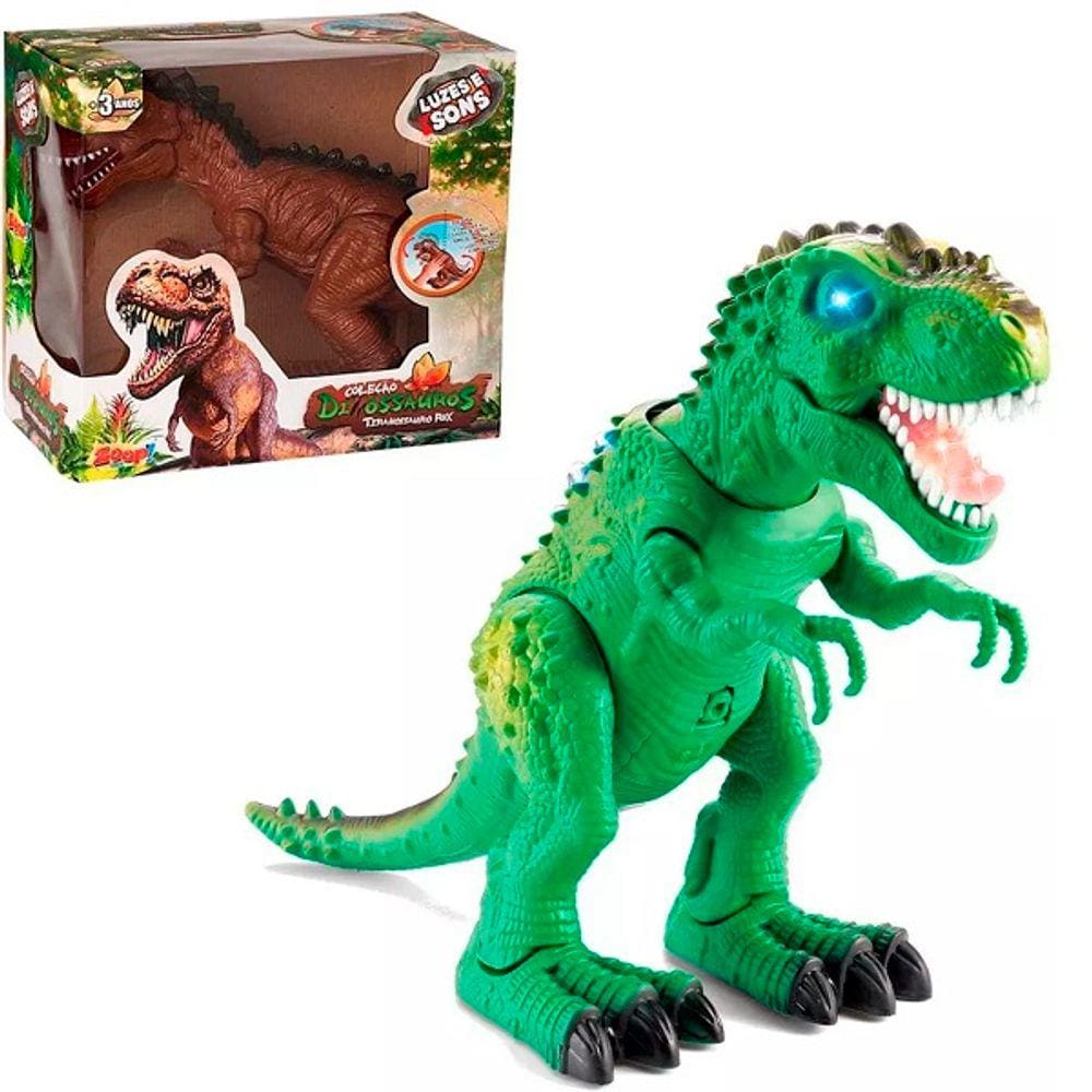 Dinossauro com Som e LUZ Verde Zoop TOYS ZP00164