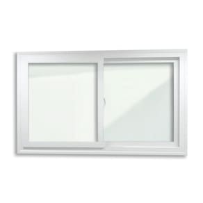 Janela de PVC Acustica Sobrepor 120x120cm com 2 Folhas e Vidro Laminado ITEC Brimak Branco
