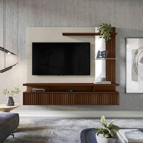 Painel Home para TV até 60 Polegadas Maragogi Linea Brasil Freijó/Off White