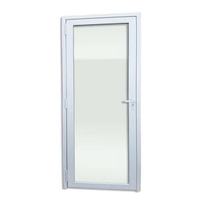 Porta de PVC  216x90cm Com 1 vidro Temperado ITEC Brimak Branco