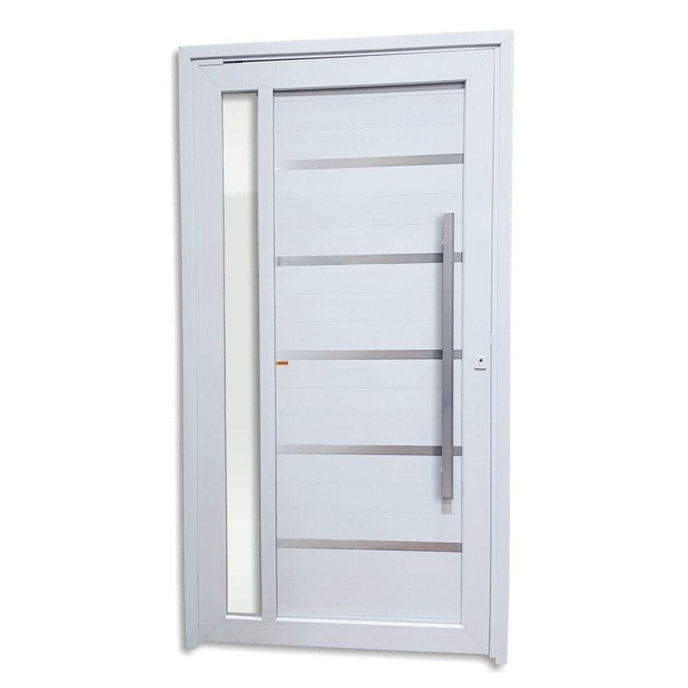 Porta de PVC Pivotante 216x100cm Miraggio Tecplus100 Brimak Branco