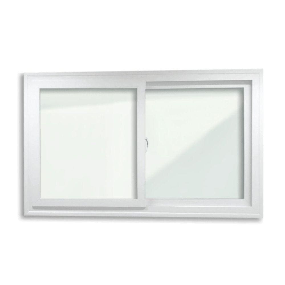 Janela de PVC Acustica Sobrepor 100x100cm com 2 Folhas e Vidro Laminado ITEC Brimak Branco