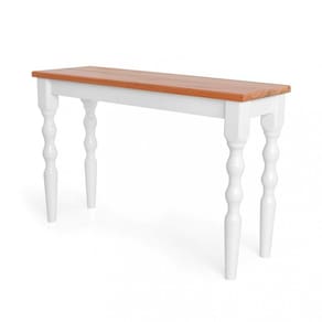 Aparador Madeira Maciça Pés Torneados 120x40cm Gardênia Espresso Móveis Branco/Marroml