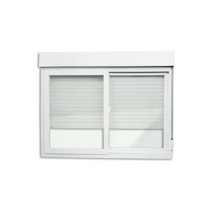 Janela de PVC Integrada 140x120cm 2 Folhas com Vidro Liso ITEC Brimak Branco