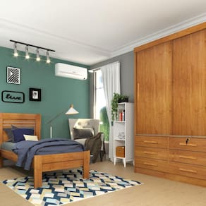 Guarda Roupa Solteiro 2 Portas 6 Gavetas Chicago Tcil Móveis Cinamomo