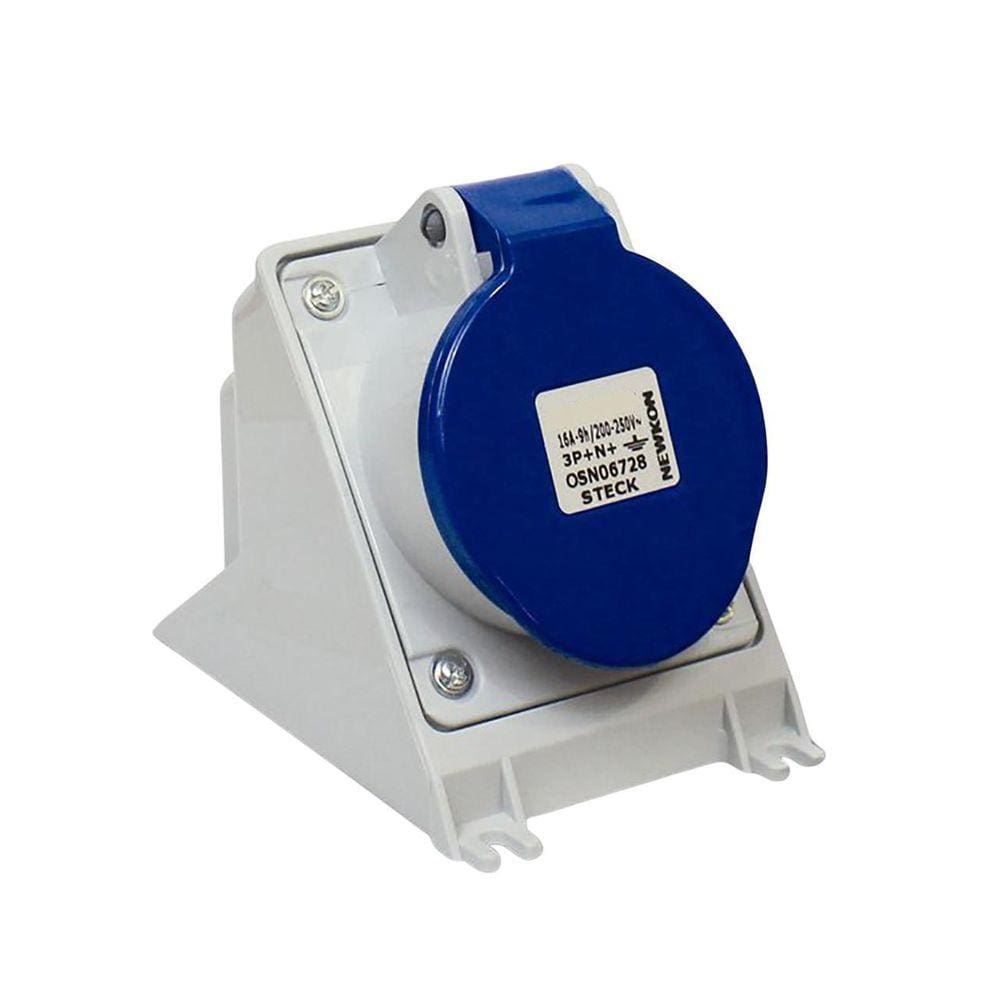 Tomada Steck Sobrepor 2P+T 32A 220V Azul N-3206
