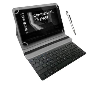 Capa Com Teclado Para Tablet Amazon Kindle Fire Hd8 2020
