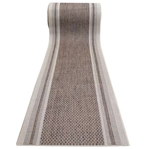 Passadeira Trilho 2M Sisal Geometrico Nature Moldura 66X200